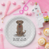 Spoiled Rotten Chocolate Lab Labrador Retriever Papieren Bordje (Feest)