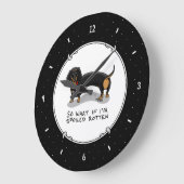 Spoiled Rotten Dachshund (S zwart & tan) Cute dog Grote Klok (Hoek)