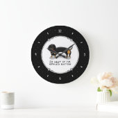 Spoiled Rotten Dachshund (S zwart & tan) Cute dog Grote Klok (Huis)