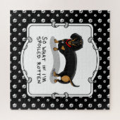 Spoiled Rotten Dachshund (S zwart & tan) Cute dog Legpuzzel (Horizontaal)