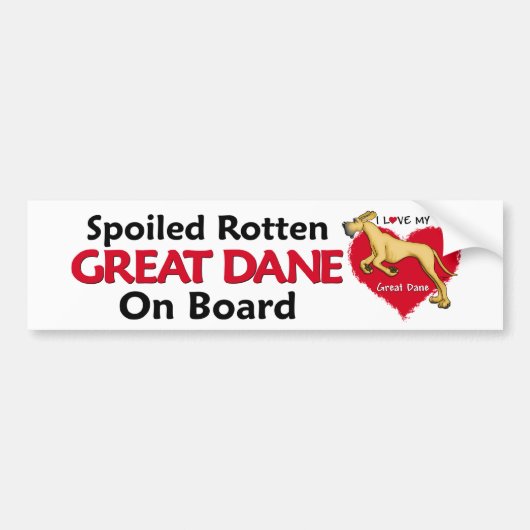Spoiled Rotten Fawn Dane UC Bumpersticker (Voorkant)