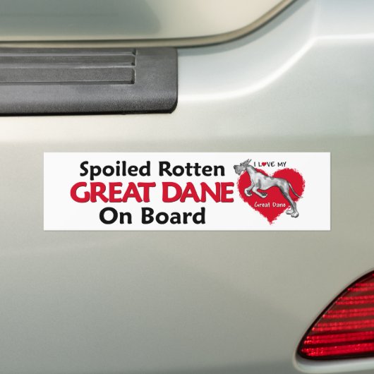 Spoiled Rotten Merle Dane Bumpersticker (Op auto)