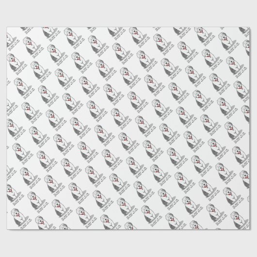 Spoiled Rotten Old English Sheepdog (Grey 1) Funny Cadeaupapier (Vlak)