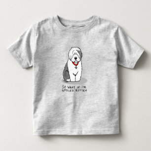 Spoiled Rotten Old English Sheepdog (Grey 1) Funny Kinder Shirts