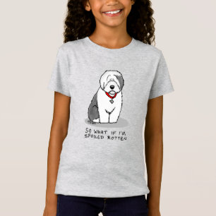 Spoiled Rotten Old English Sheepdog (Grey 1) Funny T-shirt