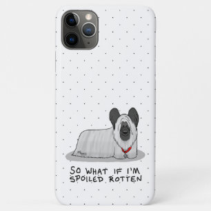 Spoiled Rotten Skye Terrier Dog (zilver) Cute Fun Case-Mate iPhone Case
