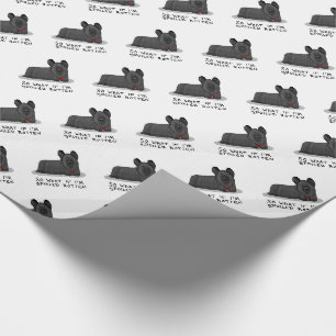Spoiled Rotten Skye Terrier Dog (zwart) Cute Funny Cadeaupapier