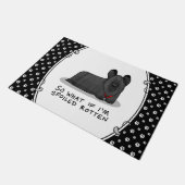 Spoiled Rotten Skye Terrier Dog (zwart) Cute Funny Deurmat (Schuin)