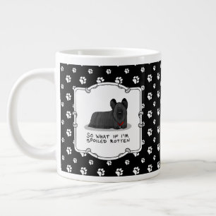 Spoiled Rotten Skye Terrier Dog (zwart) Cute Funny Grote Koffiekop