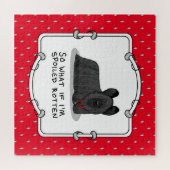 Spoiled Rotten Skye Terrier Dog (zwart) Cute Funny Legpuzzel (Horizontaal)