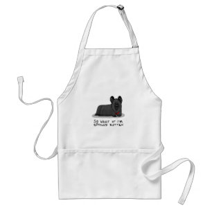 Spoiled Rotten Skye Terrier Dog (zwart) Cute Funny Standaard Schort