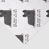 Spoiled Rotten Skye Terrier Dog (zwart) Cute Funny Tissuepapier (Detail)