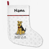 Spoiled Rotten Welsh Terrier Dog - Cute Grote Kerstsok (Voorkant)