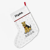 Spoiled Rotten Welsh Terrier Dog - Cute Grote Kerstsok (Achterkant (Hangend))