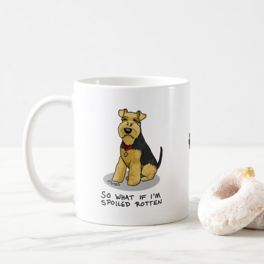 Spoiled Rotten Welsh Terrier Dog - Cute Koffiemok (Met donut)