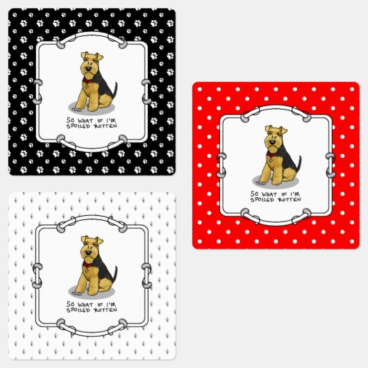 Spoiled Rotten Welsh Terrier Dog - Cute Labels (Groep)