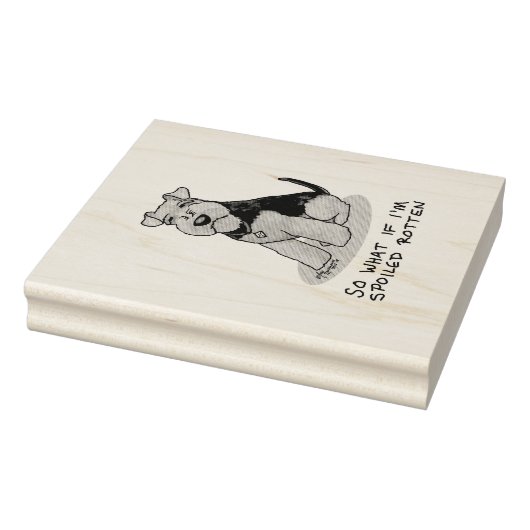 Spoiled Rotten Welsh Terrier Dog - Cute Rubberstempel (Stempel)