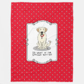 Spoiled Rotten Yellow Lab Labrador Retriever Funny Fleece Deken (Voorkant)