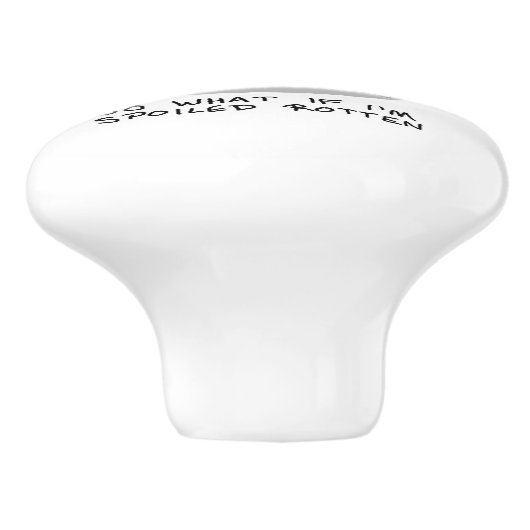 Spoiled Rotten Yellow Lab Labrador Retriever Funny Keramische Knop (Zijkant)