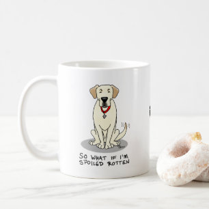 Spoiled Rotten Yellow Lab Labrador Retriever Funny Koffiemok