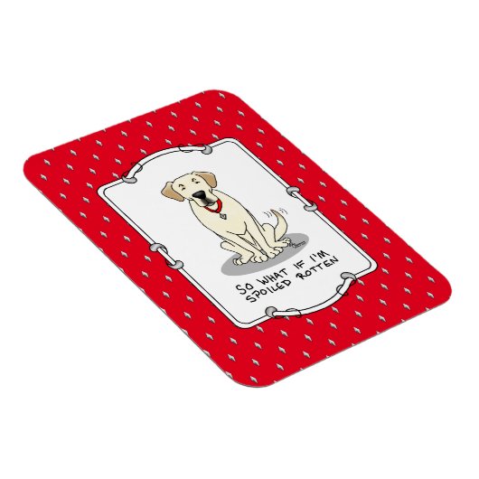 Spoiled Rotten Yellow Lab Labrador Retriever Funny Magneet (Rechterzijde)