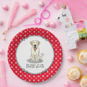 Spoiled Rotten Yellow Lab Labrador Retriever Funny Papieren Bordje (Feest)