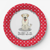 Spoiled Rotten Yellow Lab Labrador Retriever Funny Papieren Bordje (Voorkant)