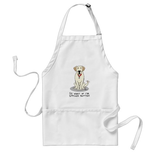 Spoiled Rotten Yellow Lab Labrador Retriever Funny Standaard Schort (Voorkant)
