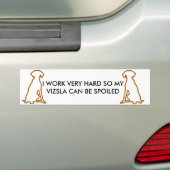 Spoiled Vizsla Bumpersticker (Op auto)