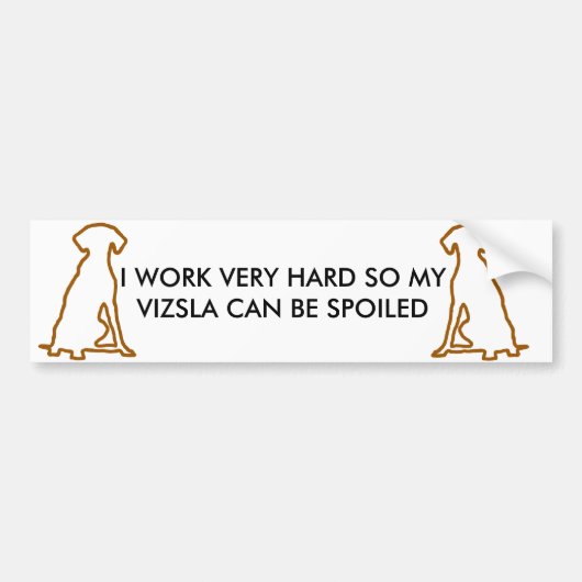 Spoiled Vizsla Bumpersticker (Voorkant)
