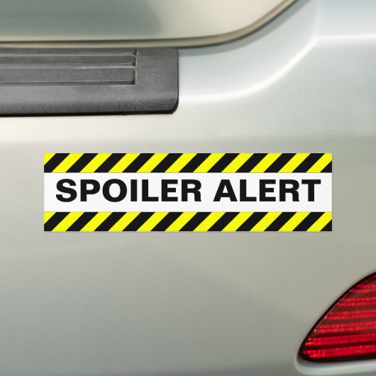 SPOILER ALERT BUMPERSTICKER (Op auto)