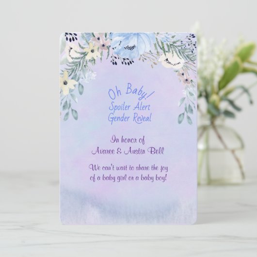 Spoiler Alert Geslacht Openheid Uitnodiging (Staand voorkant)