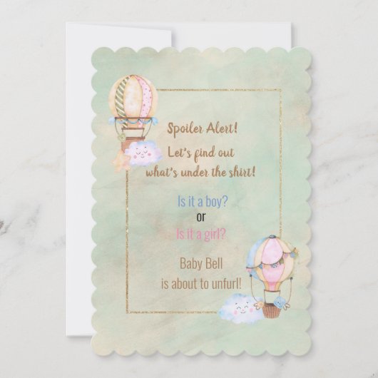 Spoiler Alert Geslacht Openheid Uitnodiging (Voorkant)