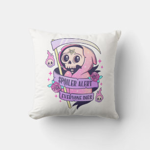 Spoiler Alert Iedereen Sterft Schattige Roze Hallo Kussen