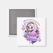 Spoiler Alert Iedereen Sterft Schattige Roze Hallo Magneet (Voorkant / Achterkant)