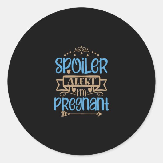 spoiler alert i'm pregnant ronde sticker (Voorkant)