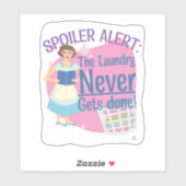 Spoiler heeft nooit wasgoed gelezen huisvrouw sticker (Vel)