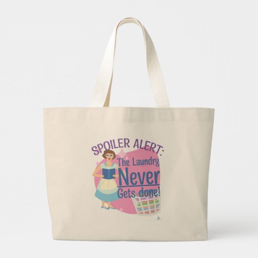 Spoiler heeft nooit waslezer huisvrouw gedaan grote tote bag (Achterkant)