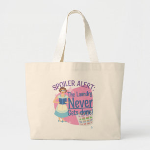 Spoiler heeft nooit waslezer huisvrouw gedaan grote tote bag