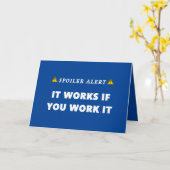 Spoiler waarschuwt het werkt schimnige woekerdag kaart (Gele Bloem)