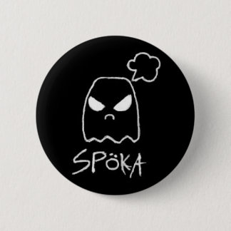 Spöka Black Ronde Button 5,7 Cm