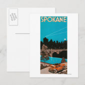 Spokane Adverteren Poster #1Spokane, WA Briefkaart (Voorkant / Achterkant)