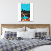 Spokane Adverteren Poster #1Spokane, WA Canvas Afdruk (Insitu (Slaapkamer))