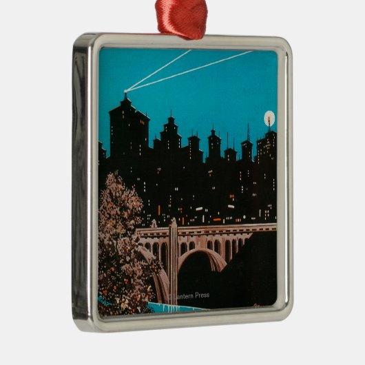 Spokane Adverteren Poster #1Spokane, WA Metalen Ornament (Rechts)