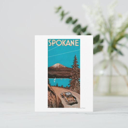 Spokane Adverteren Poster #2Spokane, WA Briefkaart (Staand voorkant)