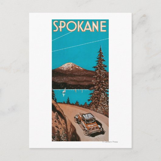 Spokane Adverteren Poster #2Spokane, WA Briefkaart (Voorkant)