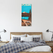 Spokane Adverteren Poster #2Spokane, WA Canvas Afdruk (Insitu (Slaapkamer))