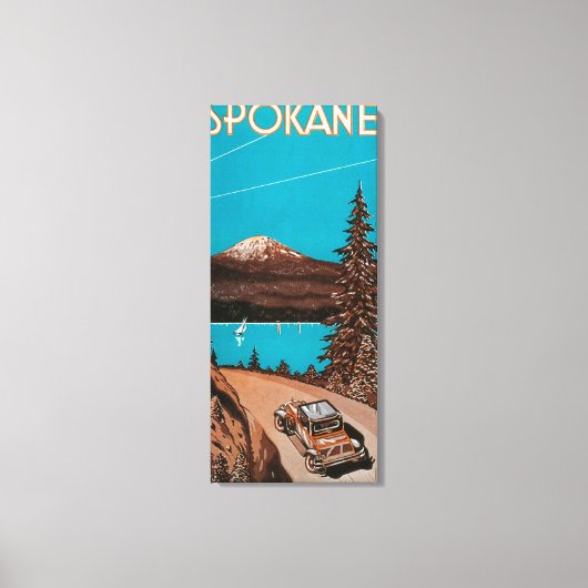 Spokane Adverteren Poster #2Spokane, WA Canvas Afdruk (Voorkant)