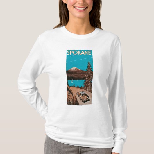 Spokane Adverteren Poster #2Spokane, WA T-shirt (Voorkant)