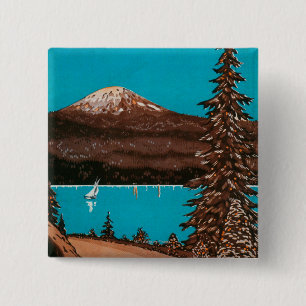 Spokane Adverteren Poster #2Spokane, WA Vierkante Button 5,1 Cm